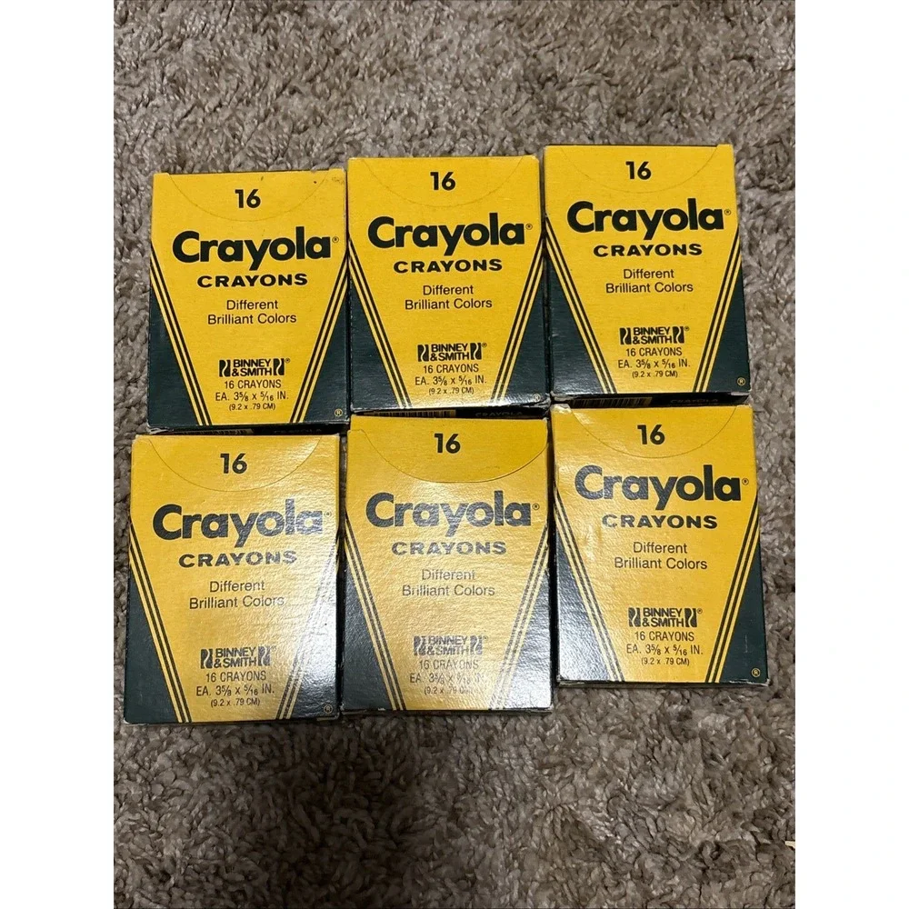 Crayola crayons #BS0687  1984 - 1985 16 ct.-6 Boxes, All New.